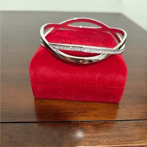 Lia Sophia Elegant Silver Bracelet with Crystal Accents